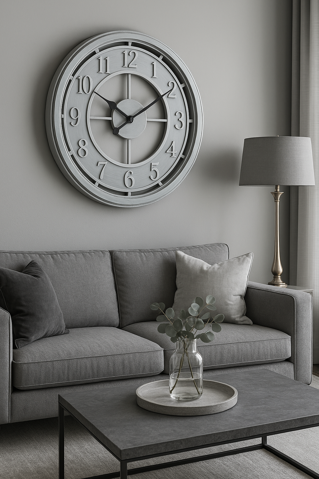 Gray Clock Roma 50cm